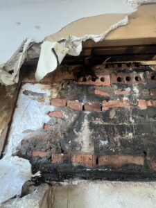 Level 3 chimney inspection uncovering latent defects after house fire - post-fire assessment in Chicagoland