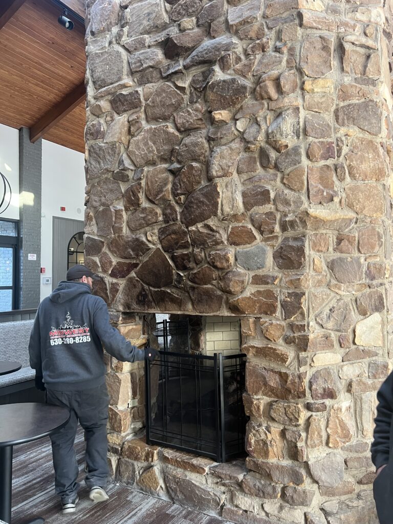 Chimney inspection identifying smoke, carbon monoxide and fire hazard performance issues - safety inspection in Chicago, IL