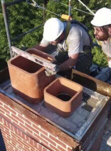 Chimney crown repair - damaged crown restoration by Midwest Chimney Specialists in Chicagoland