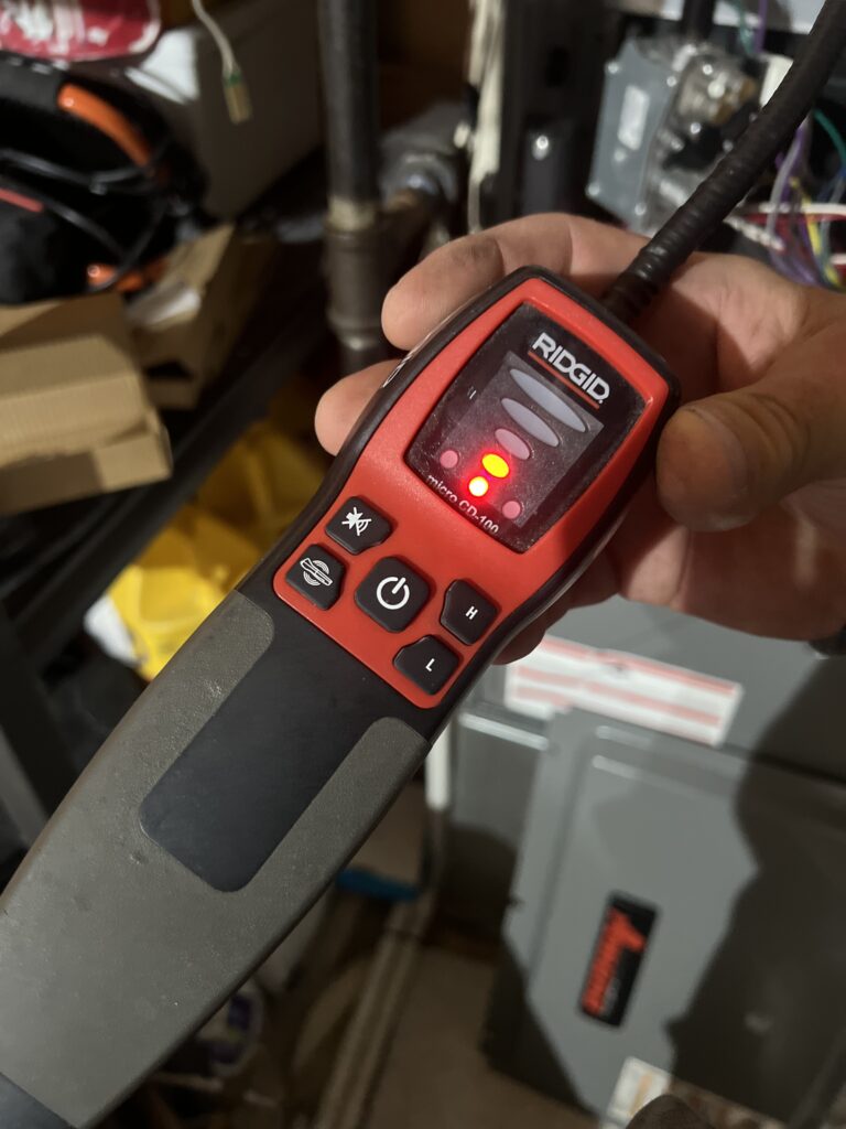 Gas leak and fire hazard identified during Level 2 chimney inspection - gas leak repair in Chicago suburbs