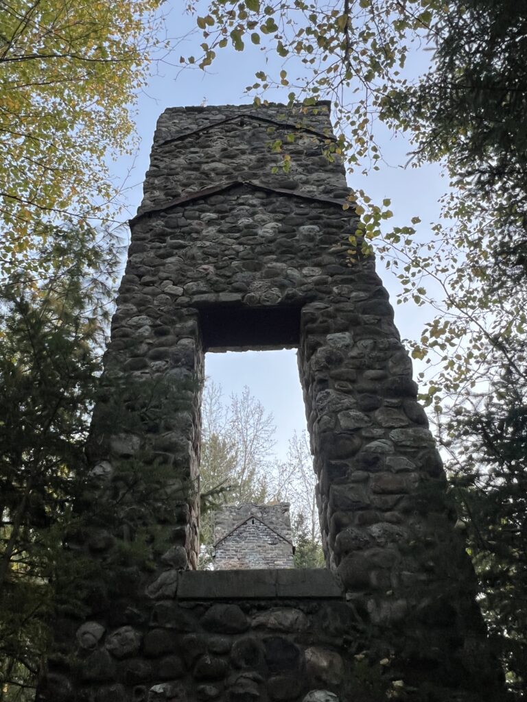 Old deteriorated chimney after chimney fire - fire damage inspection and rebuild assessment in Chicago, IL